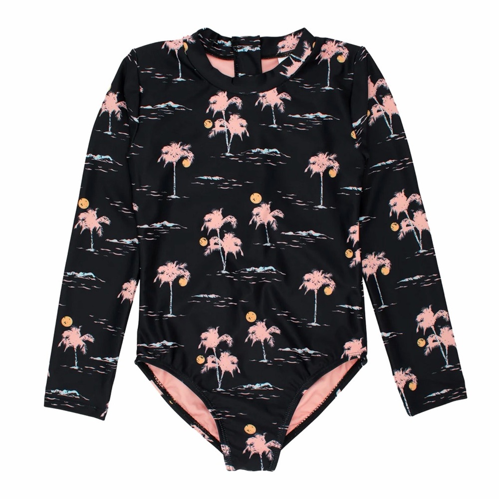 Feather 4 Arrow // WAVE CHASER SURF SUIT, long sleeve. Aloha Nights. Girls 10